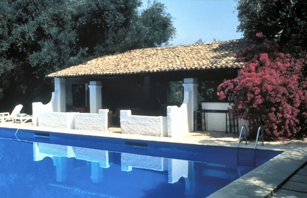 Poolside pavilion