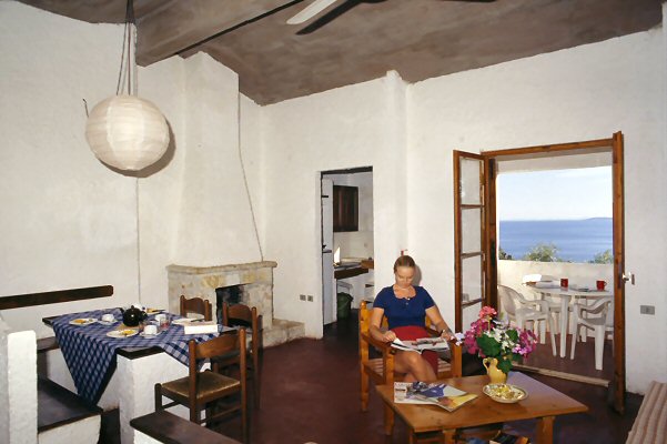 Loung area in one of the villas
